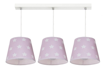 Lampa wisząca STARS 3 różowa
