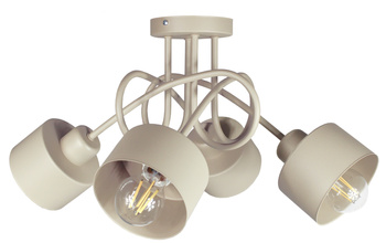 Lampa sufitowa EDISON LOFT 4 beż