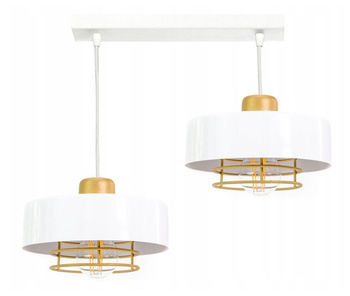 Lampa wisząca LOFT SPIRO 2 biało-złota