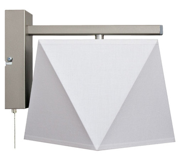 Kinkiet z łańcuszkiem ABAŻUR 3D biały