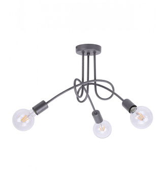 Lampa wisząca EDISON 3 grafit z brokatem