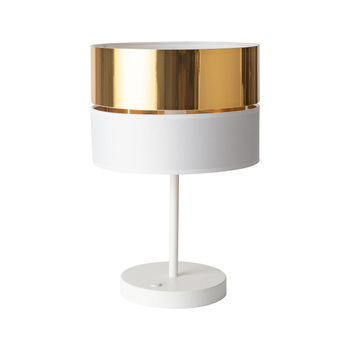 HILTON WHITE/GOLD LAMPKA NOCNA 1 PŁ