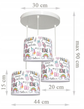 Lampa sufitowa UNICORN 3 koło