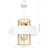 Lampa wisząca LOFT PRESTIGE 1 biało-złota