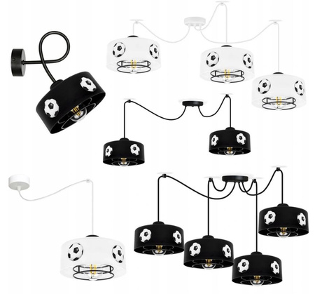 Lampa sufitowa MUNDIAL SPIRO 1 czarna na przegubie