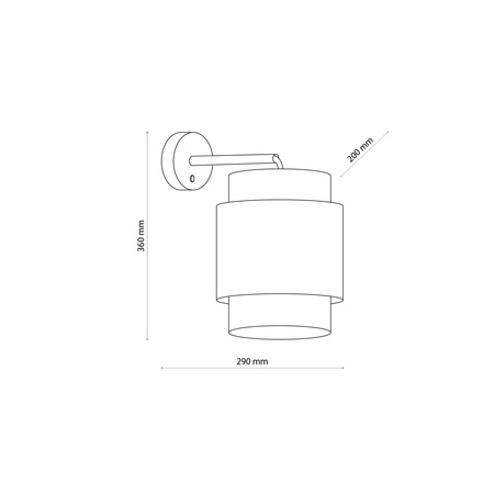 BOHO BLACK KINKIET 1 PŁ