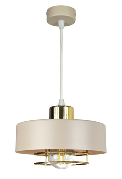 Lampa wisząca LOFT SPIRO 1 BEŻ - ZŁOTY