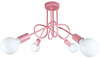 Lampa sufitowa EDISON 4 pastelowy róż