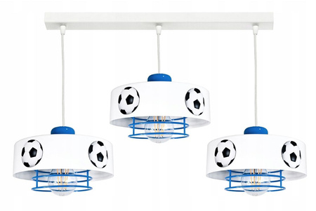 Lampa wisząca MUNDIAL SPIRO 3 niebieska