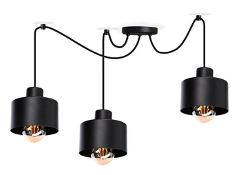 Lampa wisząca PAJĄK LOFT 3 czarna