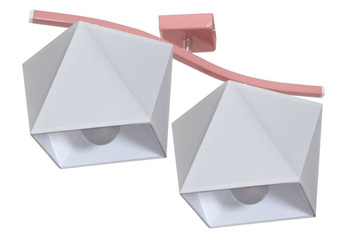 Lampa sufitowa FALA ABAŻUR 3D różowy 2 pł.