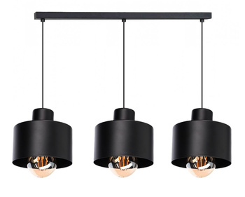 Lampa wisząca LOFT 3 czarna