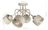 Lampa sufitowa EDISON LOFT 4 beż