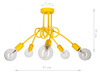 Lampa sufitowa EDISON 5 żółta