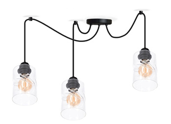 Lampa wisząca PAJĄK LOFT SZKŁO 3