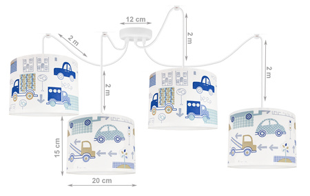 Lampa wisząca AUTKA NIEBIESKIE 4