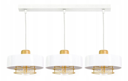Lampa wisząca LOFT SPIRO 3 biało-złota
