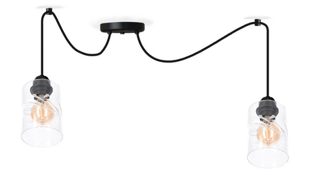 Lampa wisząca PAJĄK LOFT SZKŁO 2