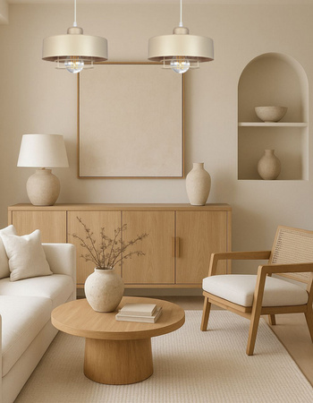 Lampa wisząca PAJĄK LOFT SPIRO 2 beż