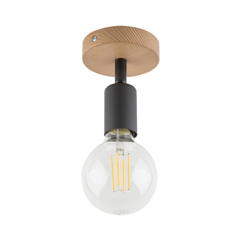 SIMPLY WOOD LAMPA SUFITOWA 1 PŁ BLACK