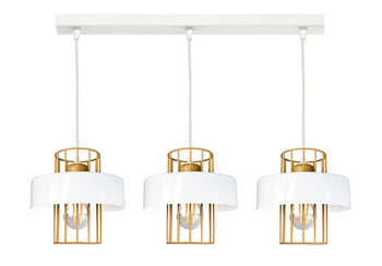 Lampa wisząca LOFT PRESTIGE 3 listwa biało-złota