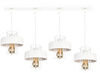 Lampa wisząca LOFT PRESTIGE 4 listwa biała