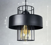 Lampa wisząca PAJĄK LOFT PRESTIGE 3 czarna