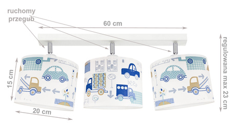 Lampa sufitowa AUTKA NIEBIESKIE 3