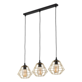 DIAMOND NEW BLACK/GOLD LAMPA WISZĄCA 3 PL LISTWA