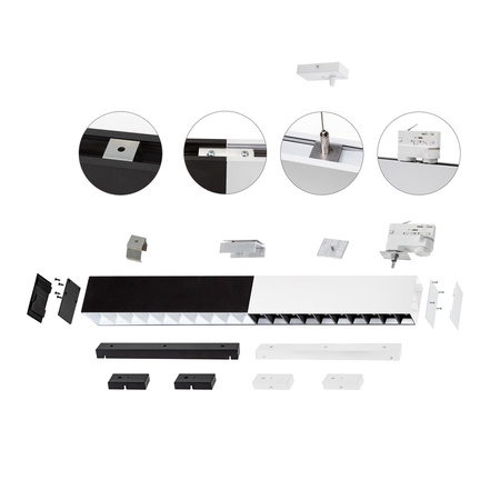 ALLDAY INSPIRE ONE DARK LIGHT 50st White 940 46W 230V 168cm White