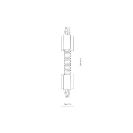 CTLS RECESSED POWER FLEX CONNECTOR BL