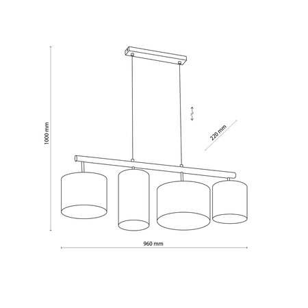 DEVA NATURE LAMPA WISZĄCA 4 PŁ
