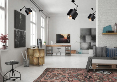 Lampa wisząca LOFT 1 czarna