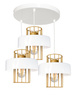 Lampa wisząca LOFT PRESTIGE 3 koło biało-złota