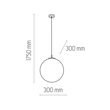 MAXI LAMPA WISZĄCA 1 PŁ 300