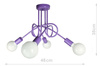 Lampa wisząca EDISON 4 fiolet