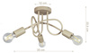 Lampa sufitowa EDISON 3 beż