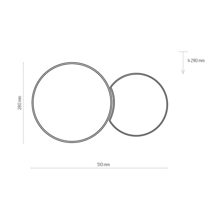 MONA BLACK/GOLD LAMPA SUFITOWA 2 PŁ