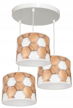 Lampa wisząca DREWNO 3 koło