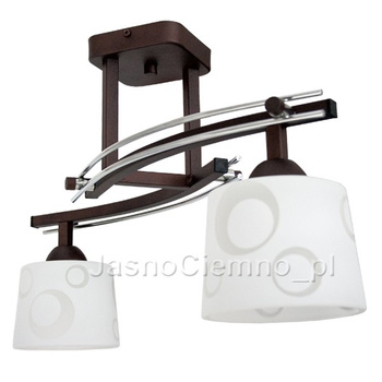 Lampa sufitowa THORN 2 wenge kółka