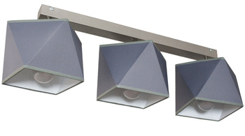 Lampa sufitowa ABAŻUR 3D szary 3pł.