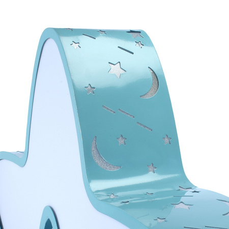 LAMPA DZIECIĘCA LED SUFIT NIEBIESKA GWIAZDKA 36W + PILOT