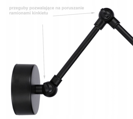 Kinkiet LOFT 1 COPPER na przegubach