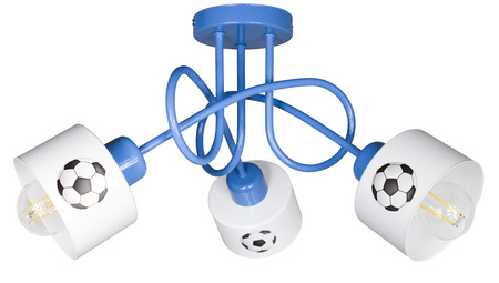 Lampa sufitowa EDISON LOFT MUNDIAL 3 niebieska