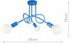 Lampa sufitowa EDISON 3 niebieska