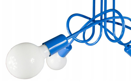 Lampa sufitowa EDISON 4 niebieska