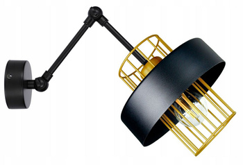 Kinkiet LOFT PRESTIGE 1 czarno-złoty