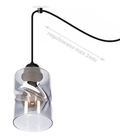 Lampa wisząca PAJĄK LOFT SZKŁO 4