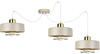 Lampa wisząca PAJĄK LOFT SPIRO 3 beż-złoty