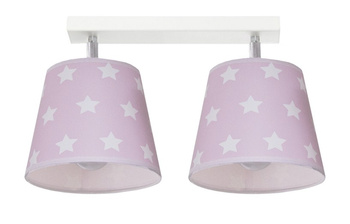 Lampa sufitowa STARS 2 różowa